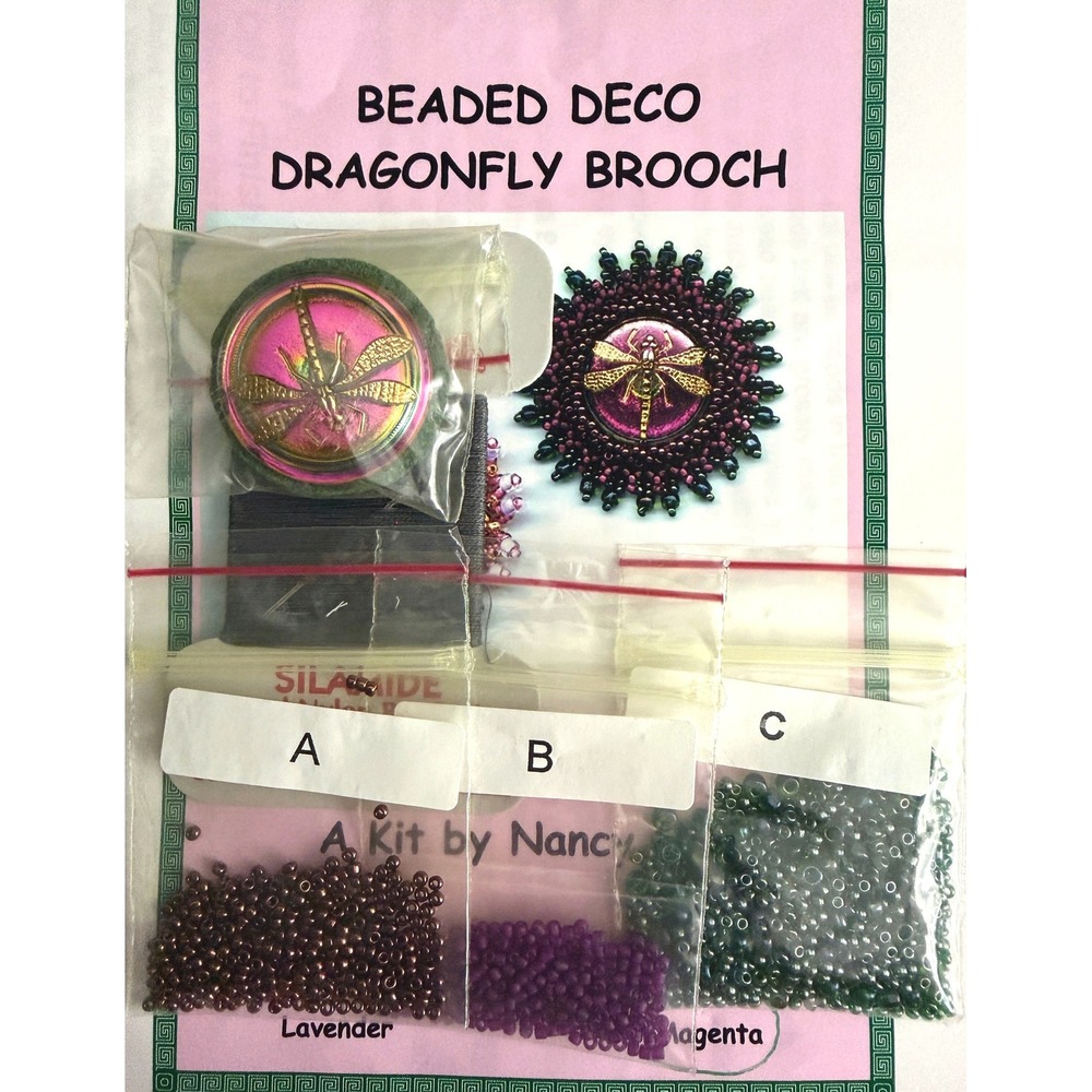 Brooch Beading Kit Nancy Eha Dragonfly DIY Craftcore
